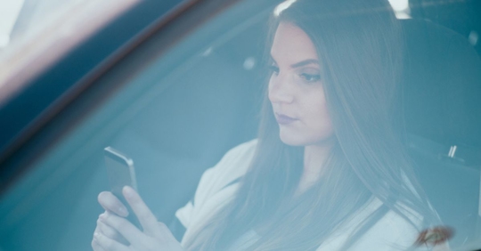 teen girl in car