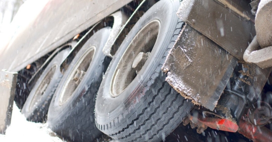 truck accident in snow